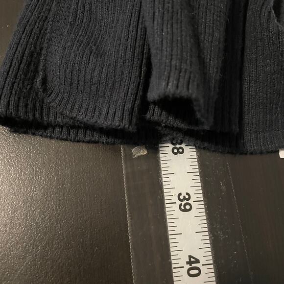 Free People Beach Womens Encinitas Ribbed Sweater Skirt Black Side Slit Medium - Picture 7 of 8